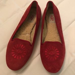 UGG Red Suede Flats